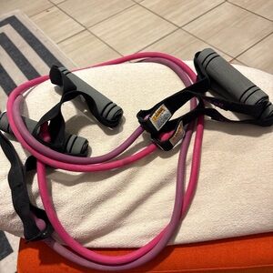 Resistance Bands w/ Handles – 5 lb & 10 lb Pink Purple Set